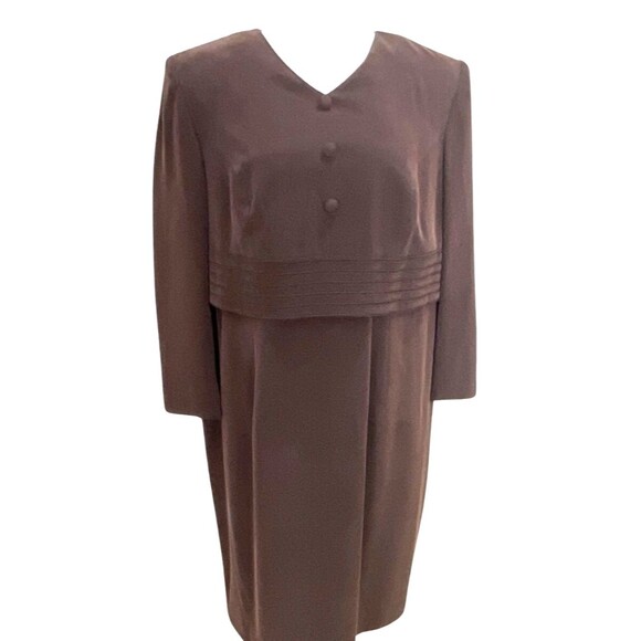 Patrick Collection Silk Dress Size 16 100% Silk Completely Lined Vintage Y2K - Picture 1 of 6